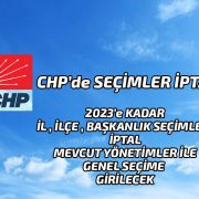 CHP’de Seçimler İptal