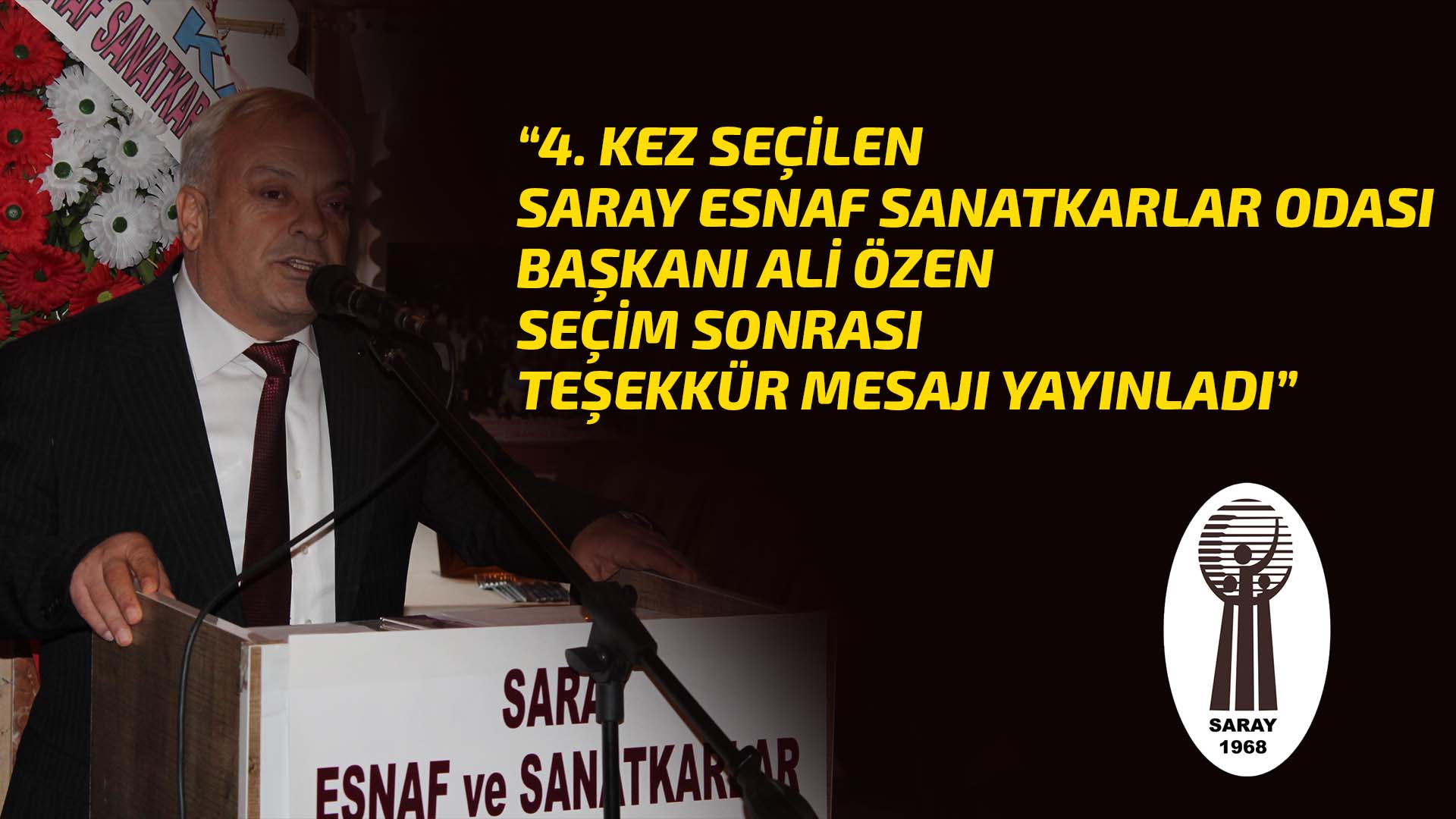 Başkan Ali ÖZEN Teşekkür Mesajı